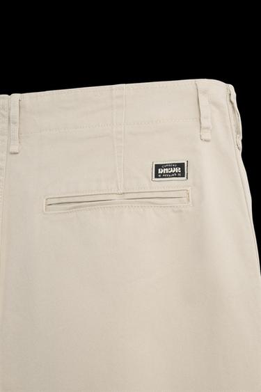RELAXED FIT CHINO TROUSERS - Stone by Zara