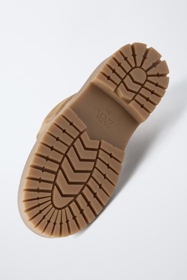 LACE-UP ANKLE BOOTS - Brown by Zara - Image 6