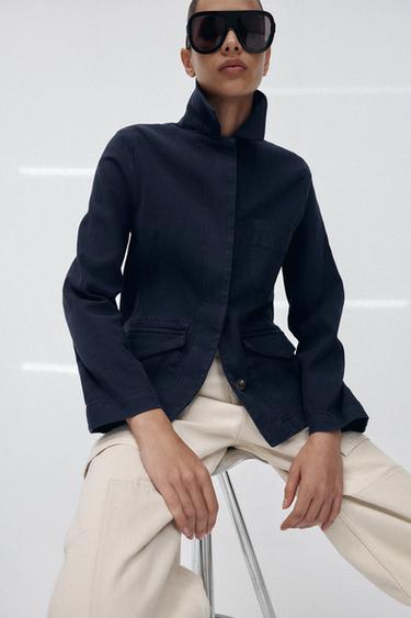 CHAQUETA DENIM ZW COLLECTION - Azul de Zara