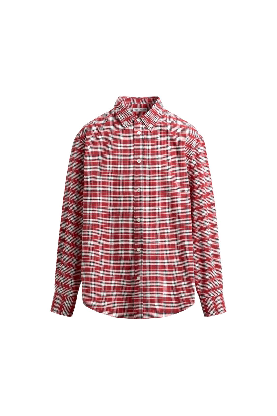BUTTON-DOWN COLLAR PLAID SHIRT - Image 4
