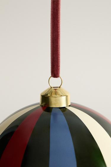 STRIPED STEEL CHRISTMAS TREE DECORATION — Multicolored 2