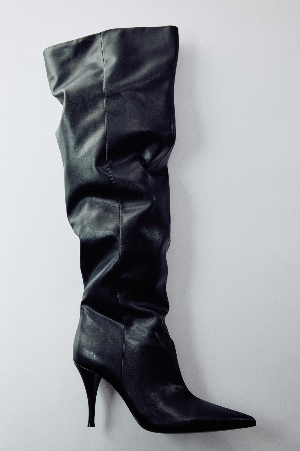 RUCHED HEELED BOOTS