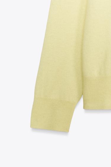 100% EXTRA SOFT WOOL KNIT SWEATER - Light yellow by Zara - Image 7