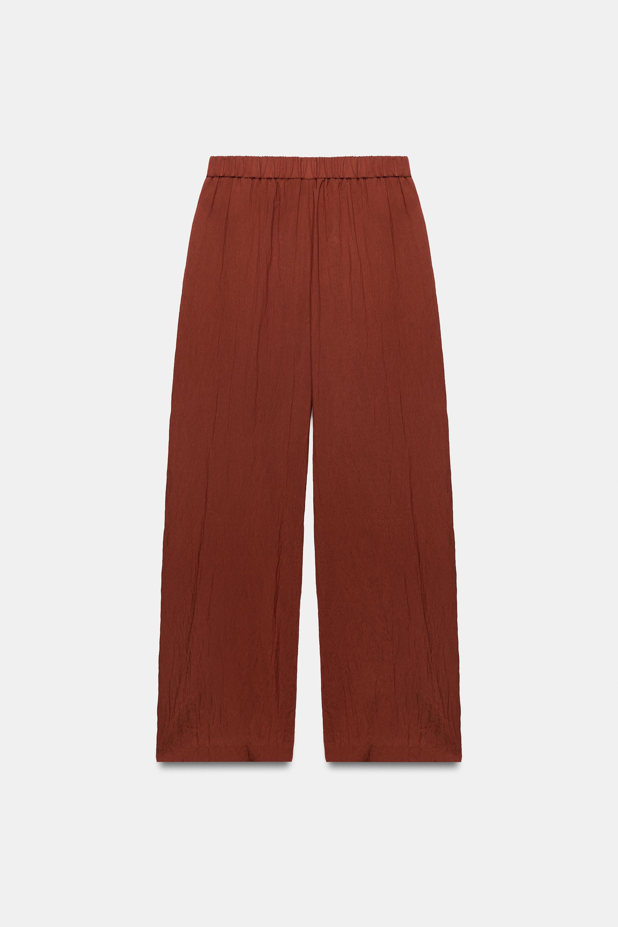 Женские брюки Zara ZW COLLECTION BUCKLE BELT PANTS — фото 9
