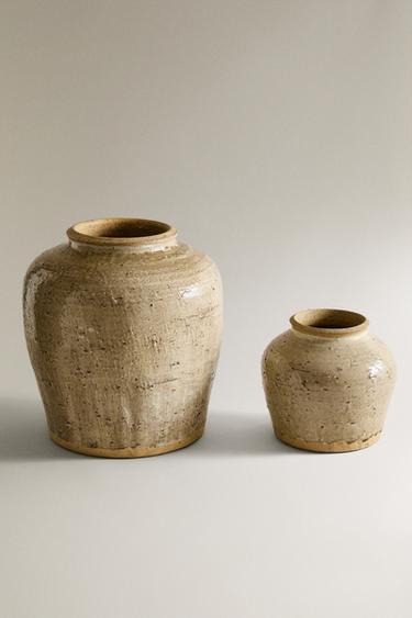 VASE CÉRAMIQUE - Écru de Zara
