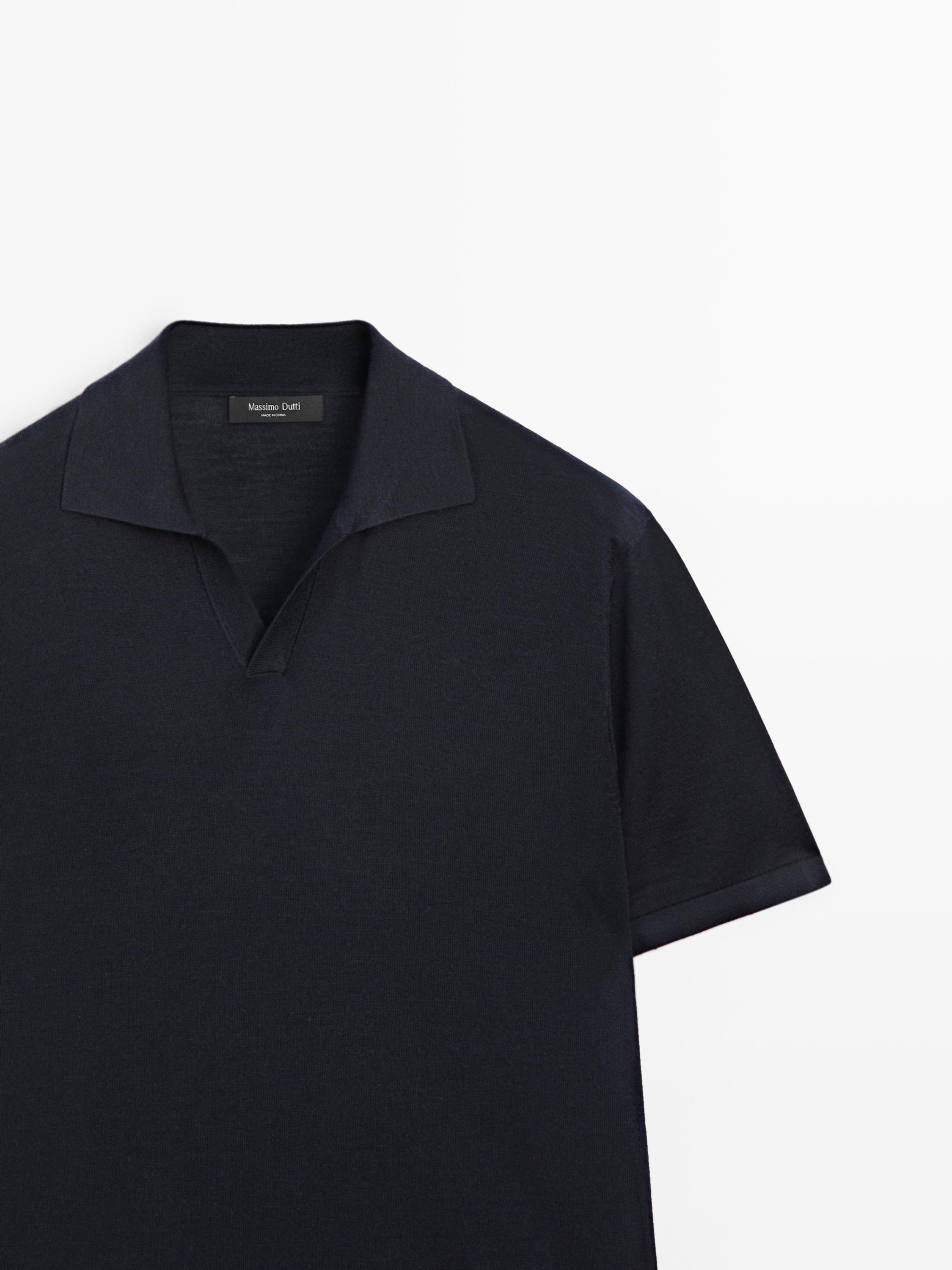 Polo en maille à col V