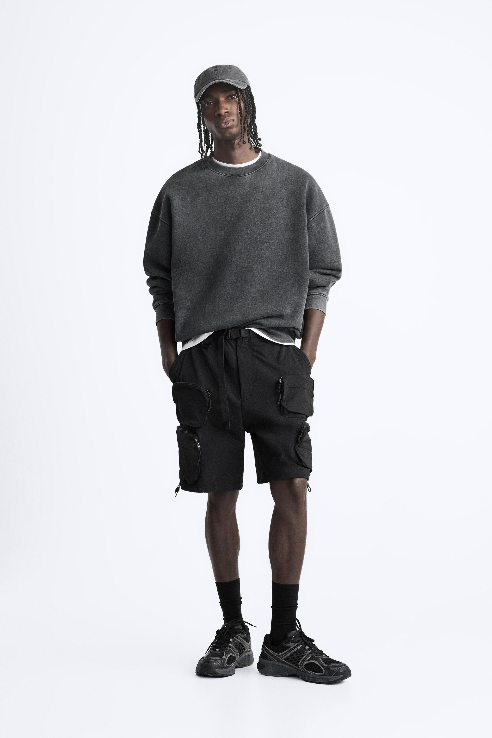 TECHNICAL CARGO SHORTS Black ZARA Canada