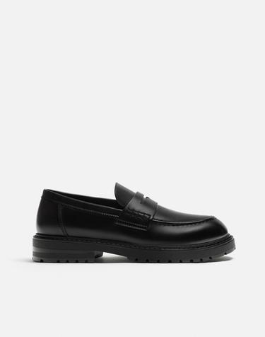 SMART PENNY STRAP LOAFERS - Black by Zara