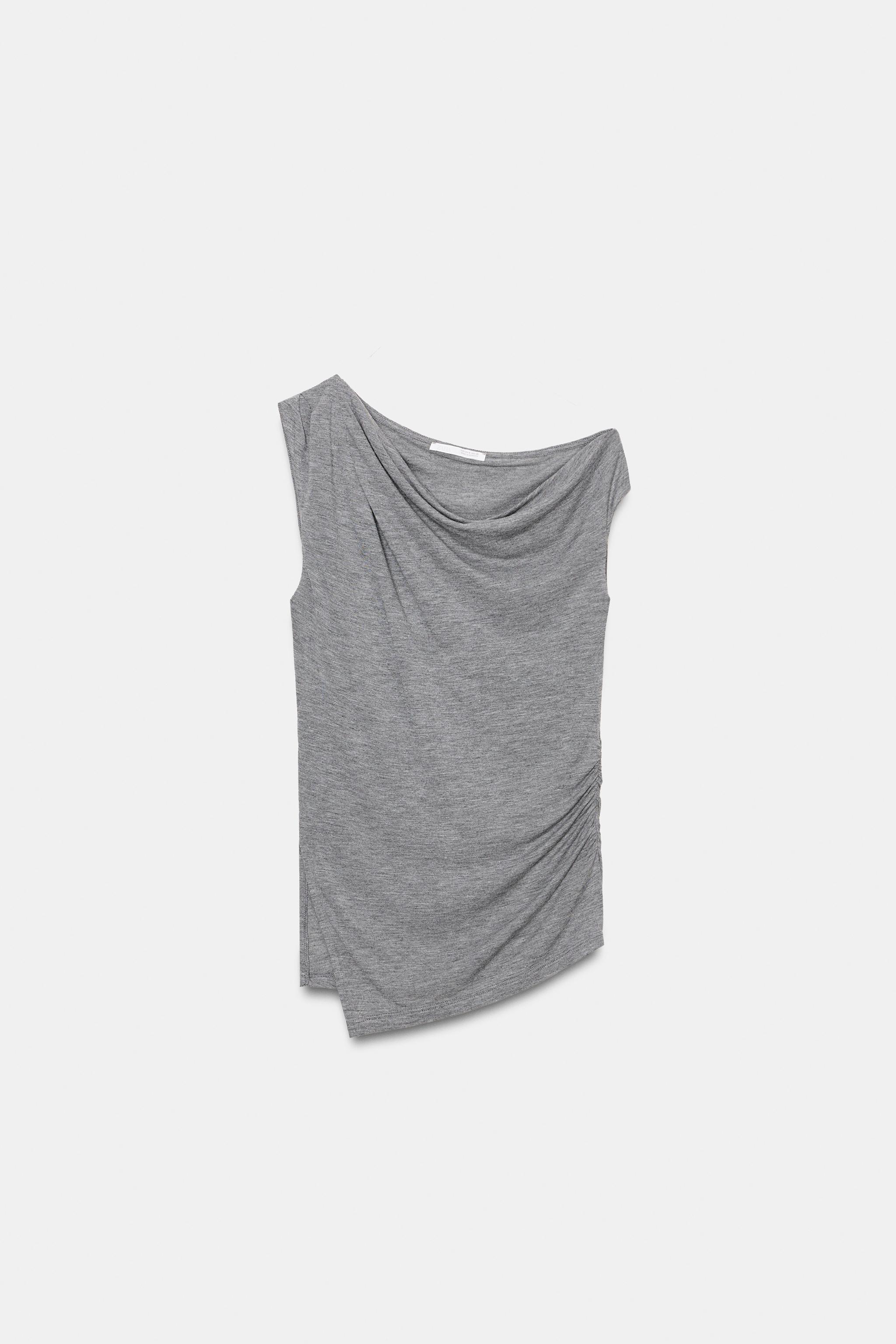 TOP ASYMÉTRIQUE DRAPÉ.