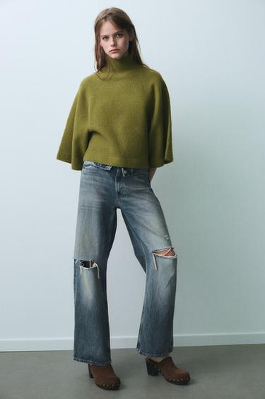 JERSEY PUNTO CUELLO SUBIDO - Oliva de Zara - Imagen 0