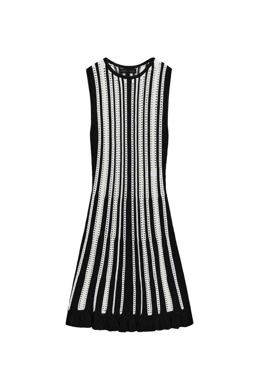 STRIPED KNIT MINI DRESS - image 3