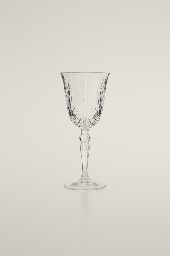 VERRE À VIN TAILLÉ CRISTALLIN - Transparent de Zara - Image 0