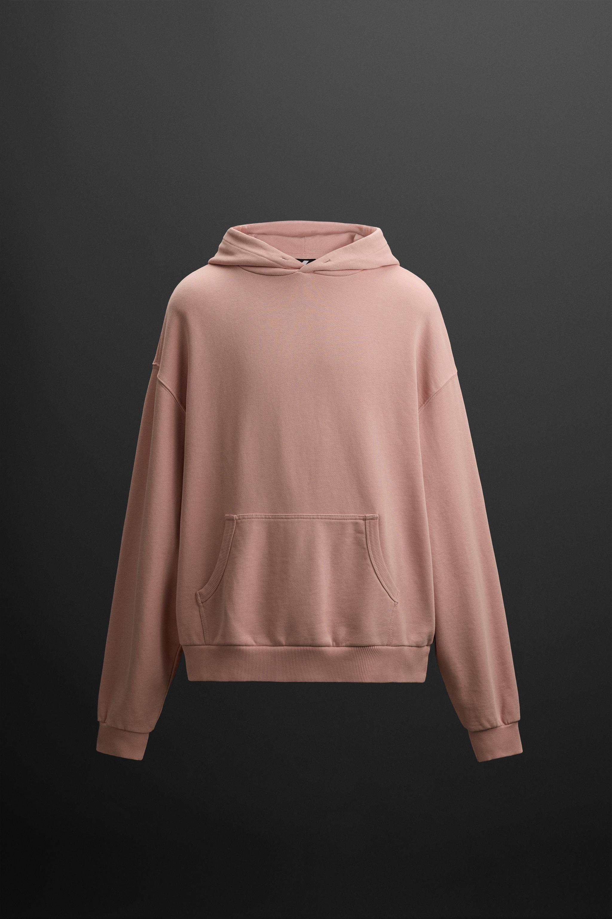 Z3D OVERSIZED TEXT PRINT SWEATSHIRT - Pink | ZARA United States