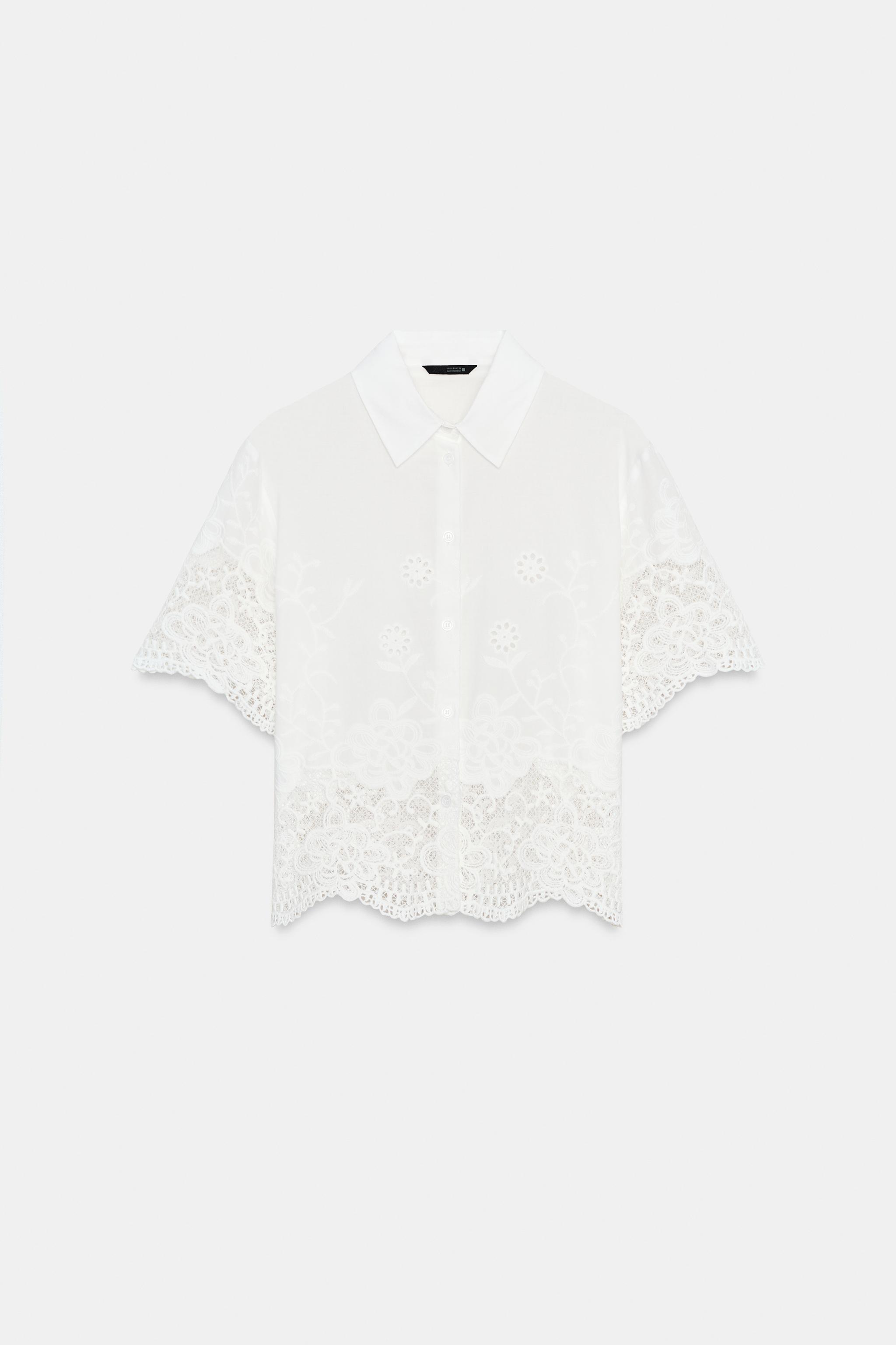 CHEMISE BRODÉE PERFORÉE