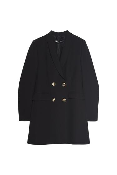 DOUBLE-BREASTED BUTTONED BLAZER
