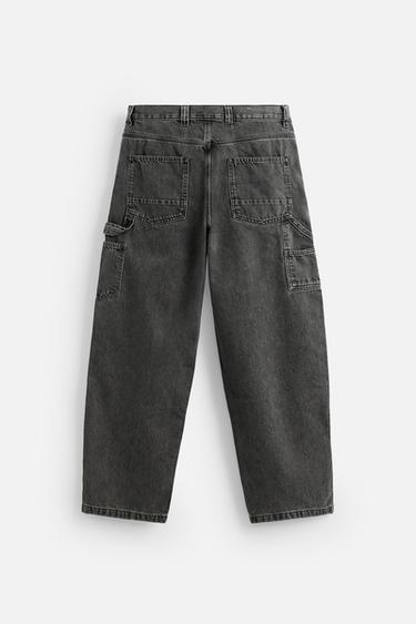 PANTALON DÉLAVÉ POCHE CARGO - Gris de Zara - Image 8