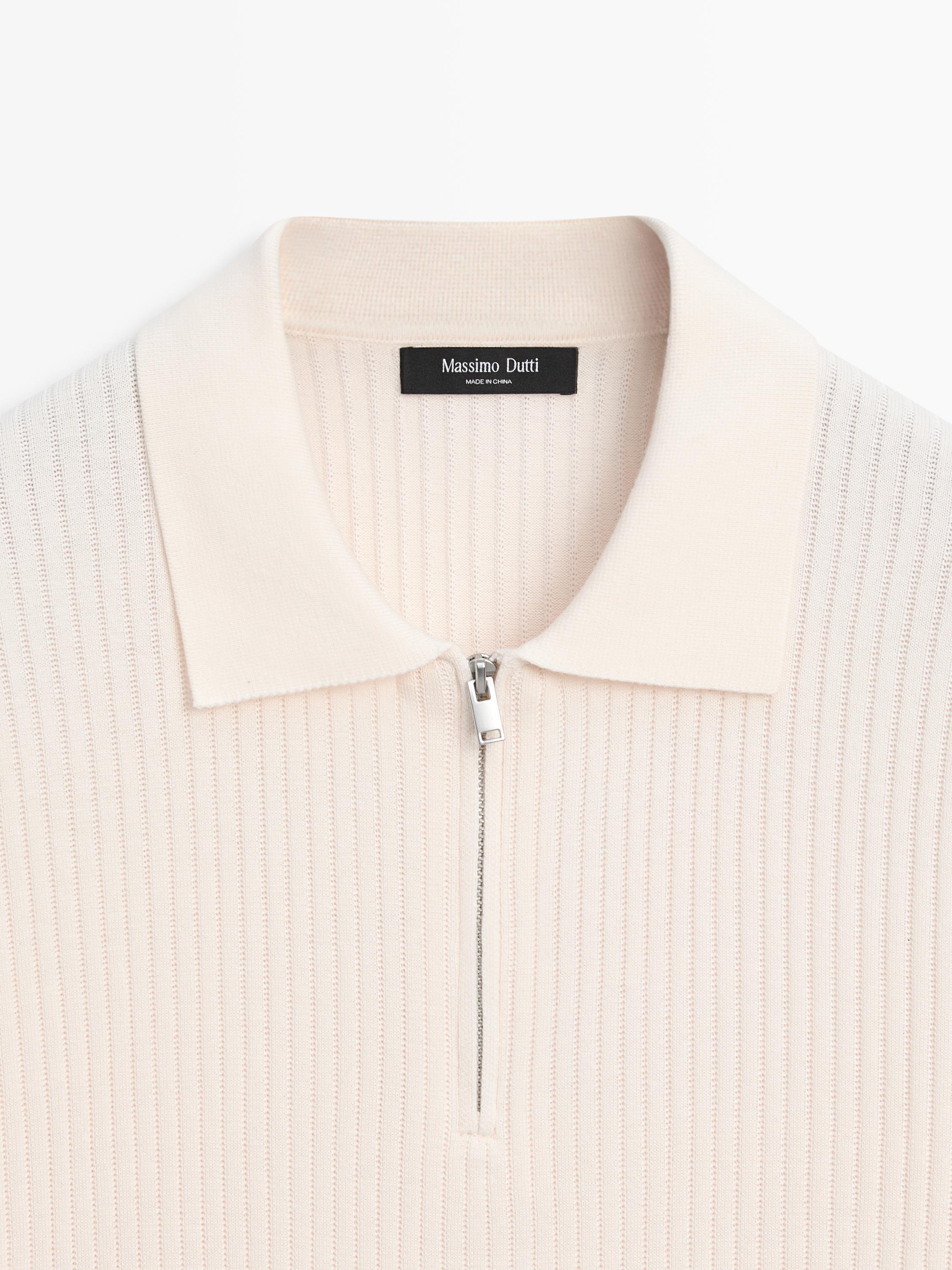 Quarter-zip knit polo sweater