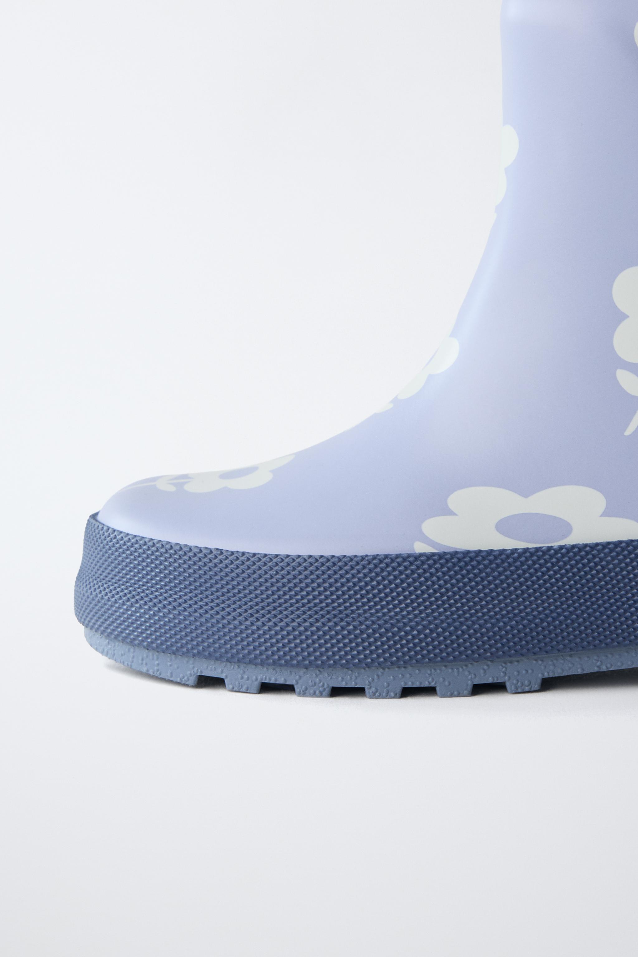 Детские ботинки Zara FLORAL RAIN BOOTS — фото 6