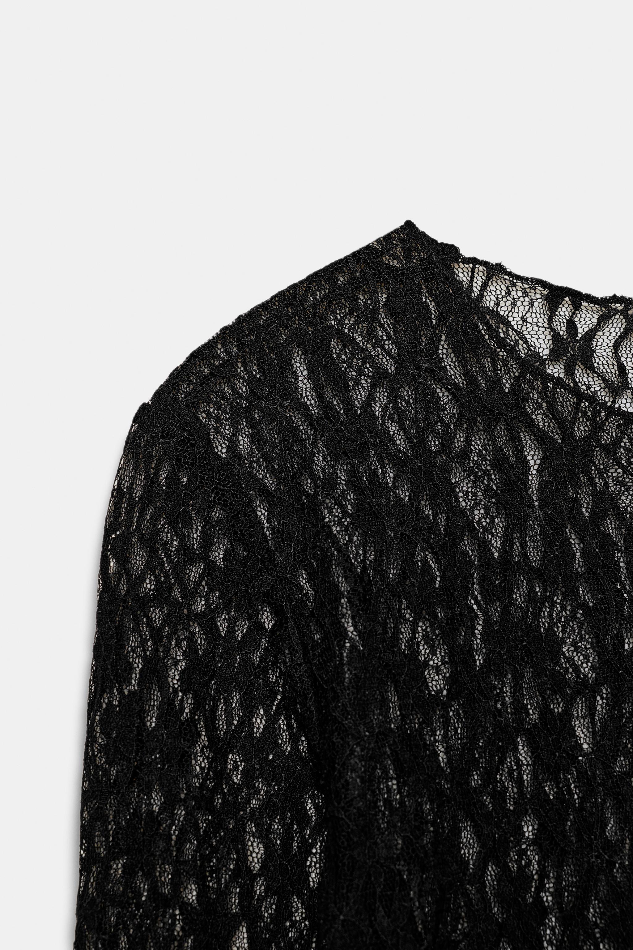 Женские топы Zara LACE TOP — фото 8
