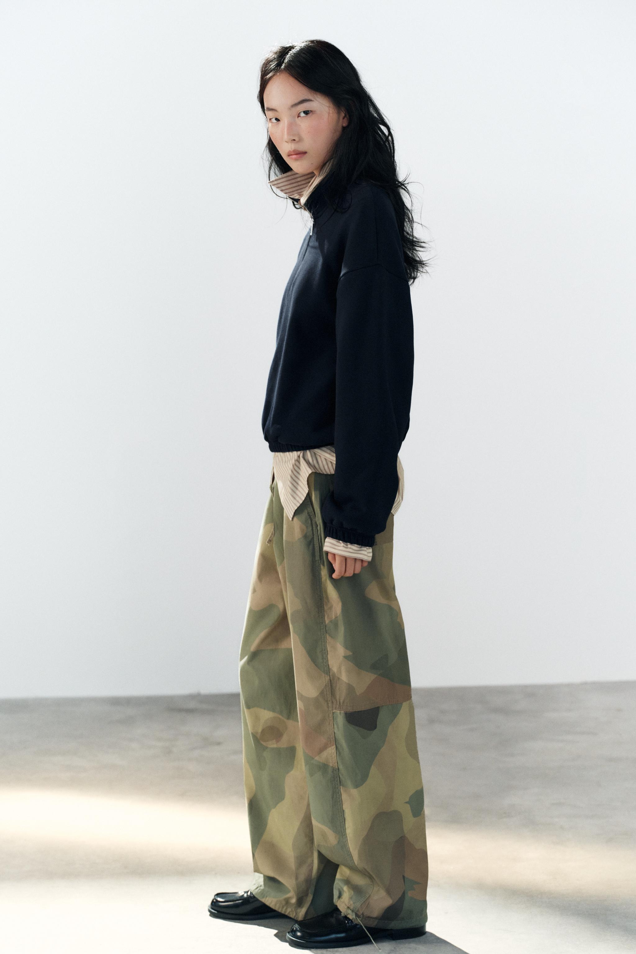 PANTALON LARGE IMPRIMÉ À CORDONS