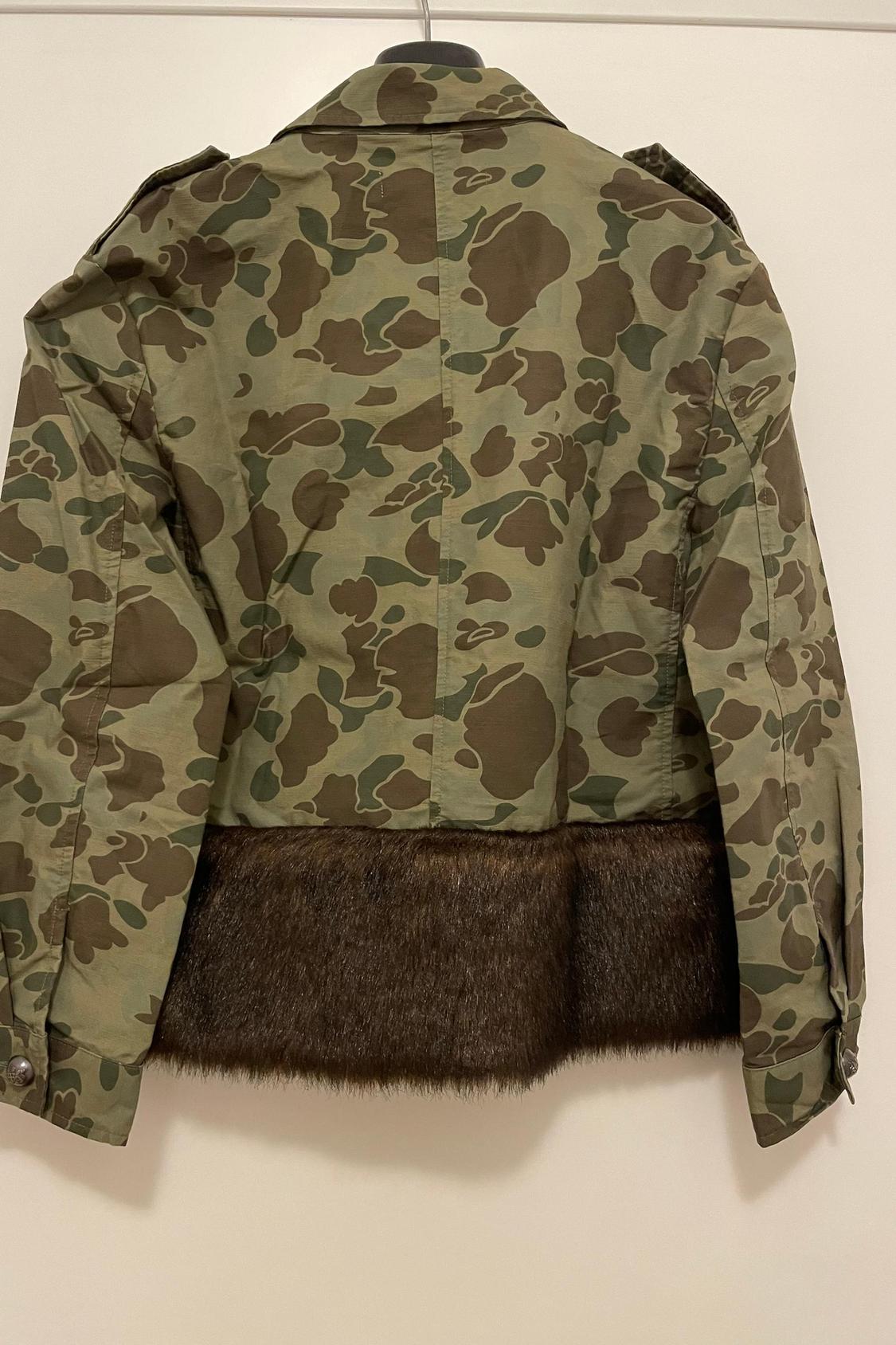 GIACCA MILITARE CON INSERTO ECOPELLICCIA E STRASS - Image 3