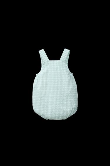 GINGHAM CHECK JUMPSUIT - Sea green by Zara