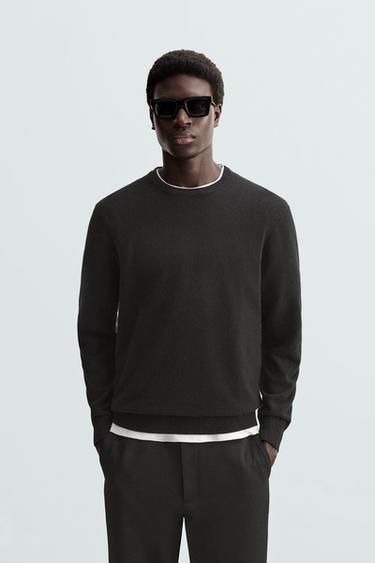 100% CASHMERE SWEATER - Black by Zara