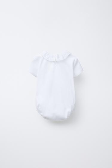 BODY COL BRODÉ SUISSE - Blanc cassé de Zara - Image 1