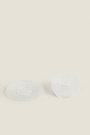GLASS TEACUP WITH RAISED DESIGN -  by Zara - Image 10