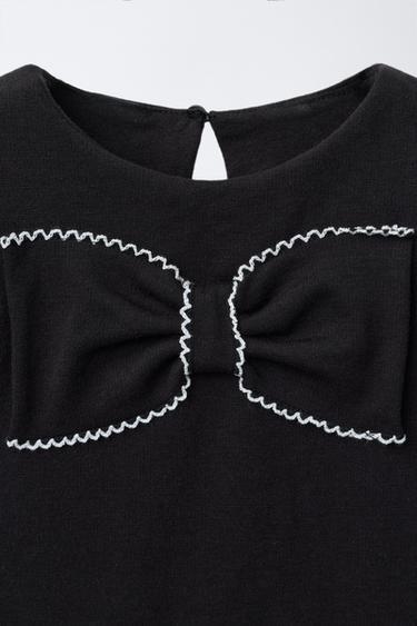 DRESS WITH BOW - Black by Zara