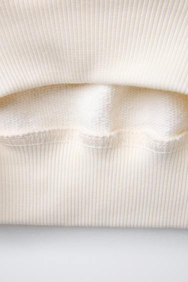 SWEAT PIÈCES CARREAUX VICHY - Écru de Zara - Image 3