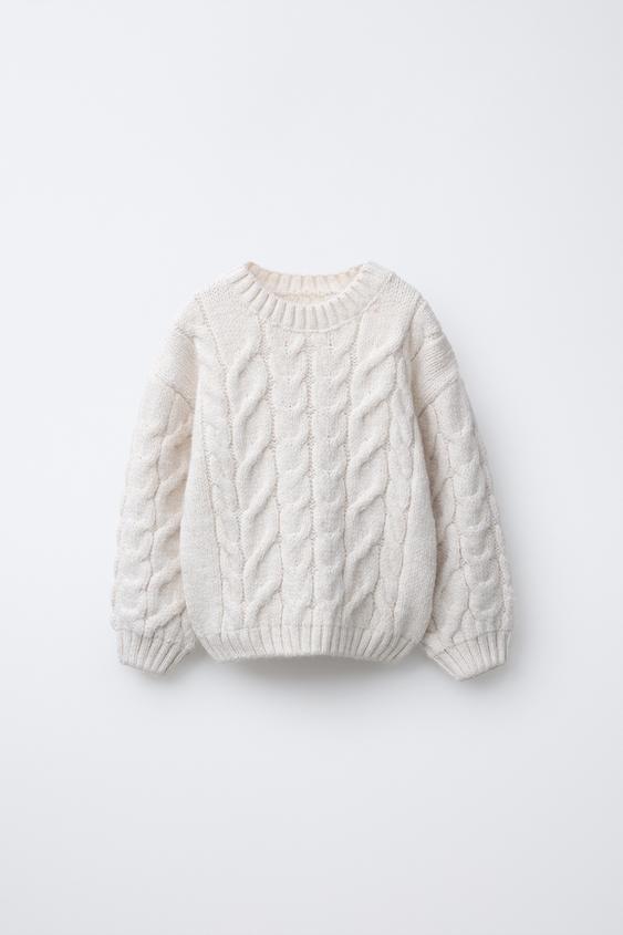 CABLE-KNIT SWEATER