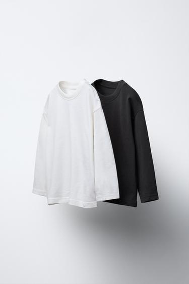 PACK DOS CAMISETAS LISAS - Negro de Zara