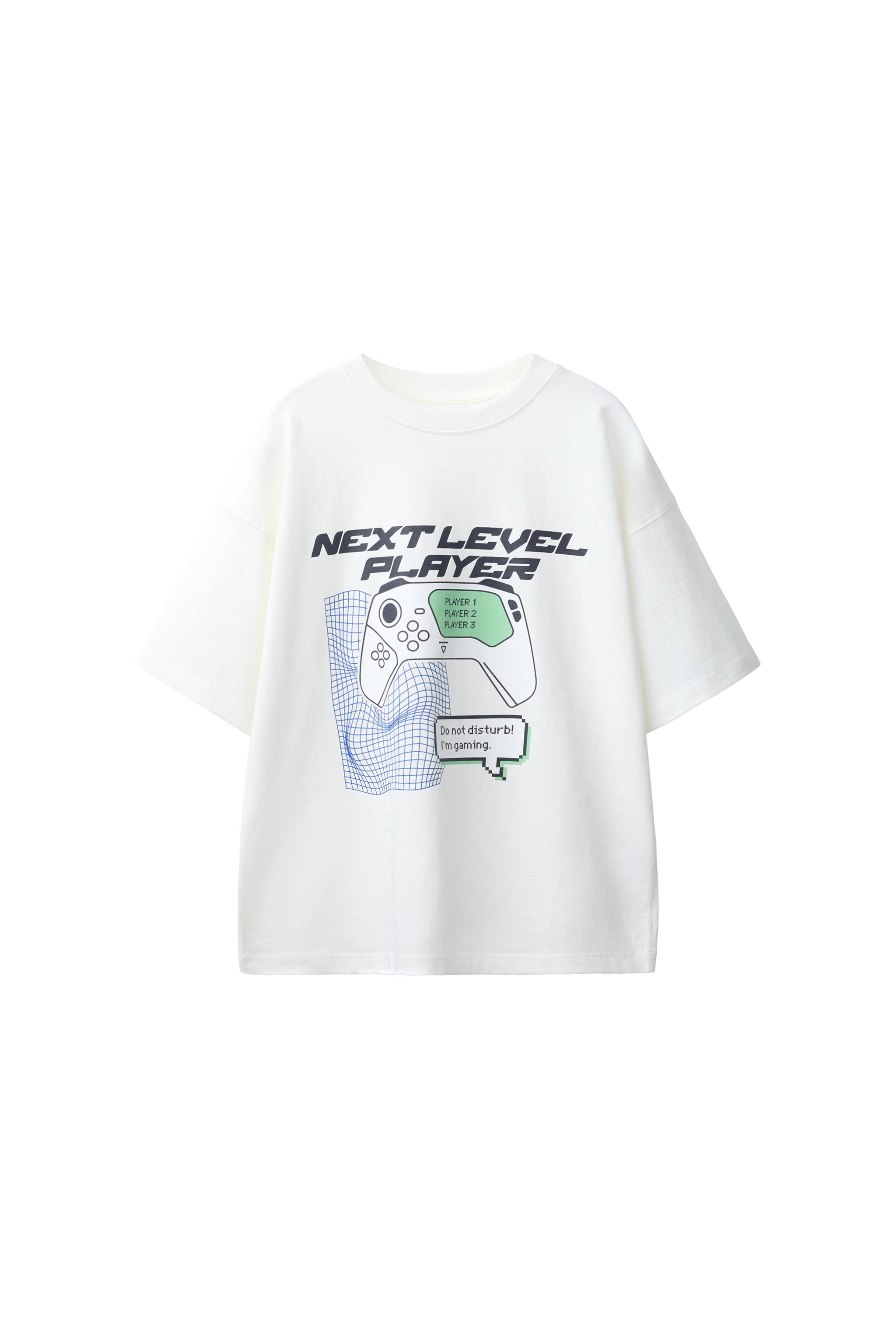 CAMISETA ESTAMPADA GAMING - Branco-marfim | ZARA Brasil