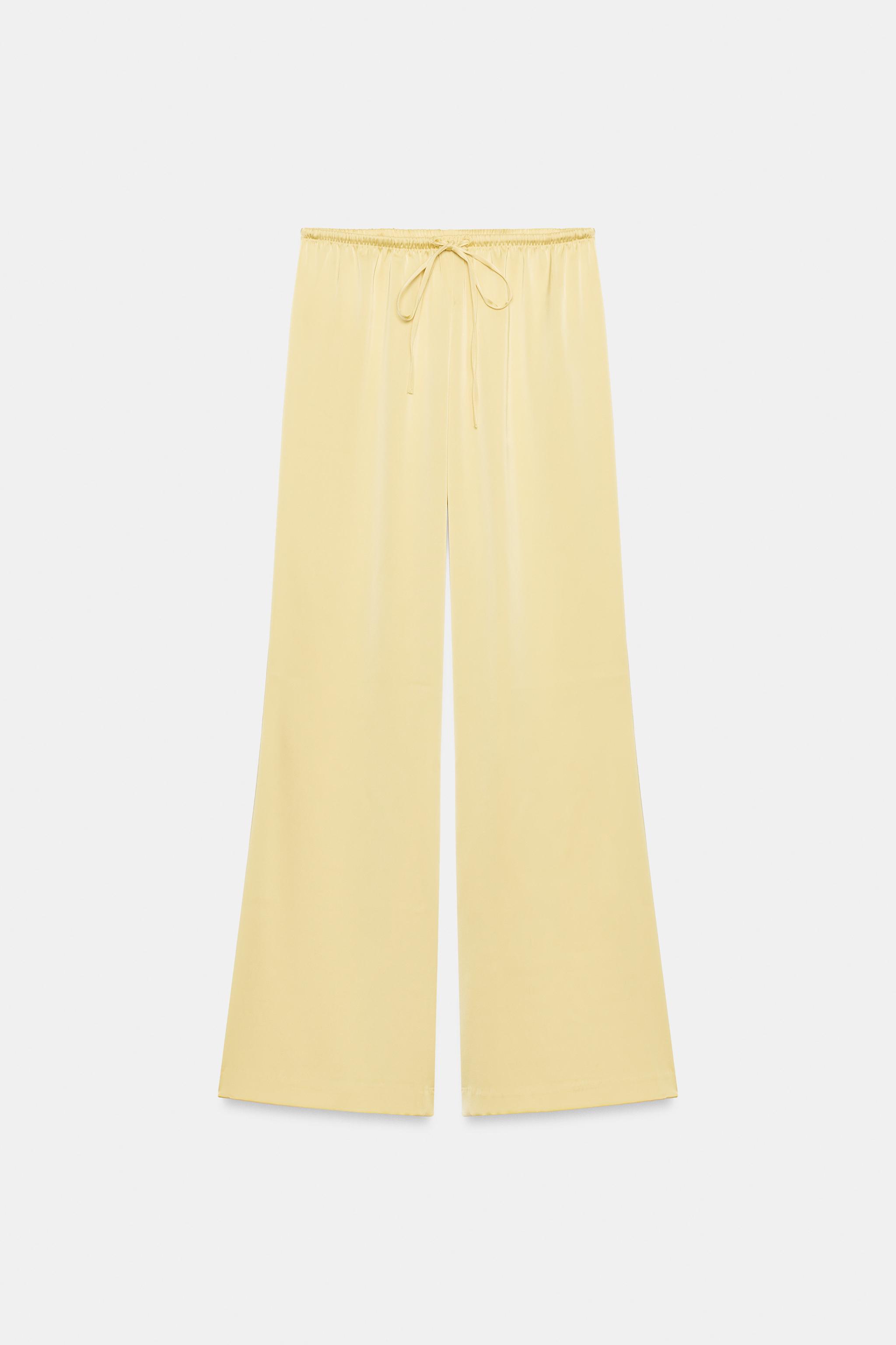 DRAWSTRING SATIN PANTS
