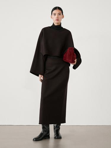 Zara Oversize wool blend knit cape - Brown - Image 0
