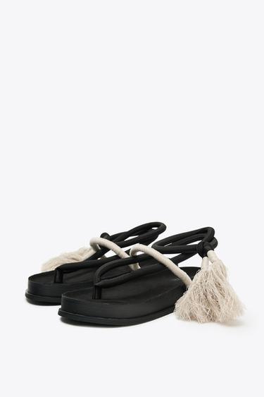 SANDALES À BRIDES X FANGLU LIN - Noir de Zara - Image 2