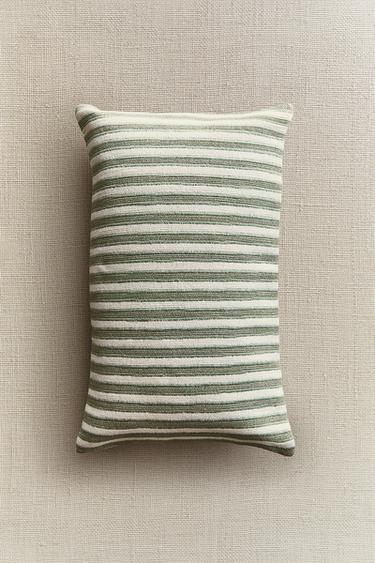 Zara JUTE CUSHION COVER - 淡藍色