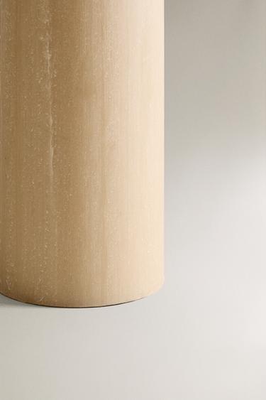 LONG DECORATIVE CYLINDRICAL CANDLE - Cream by Zara - Image 3