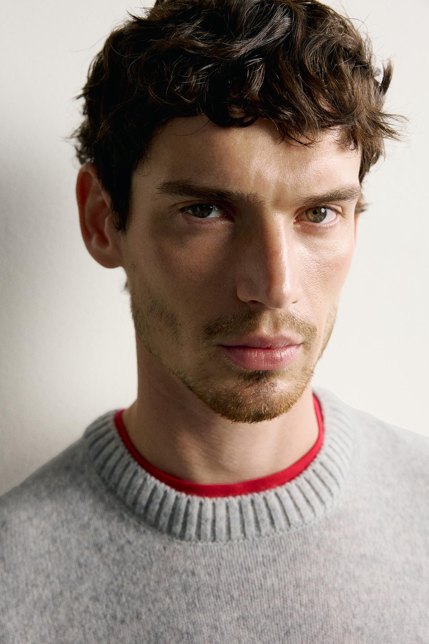 Мужской свитер Zara Regular Fit Wool Blend, цвет: Серый — фото 5