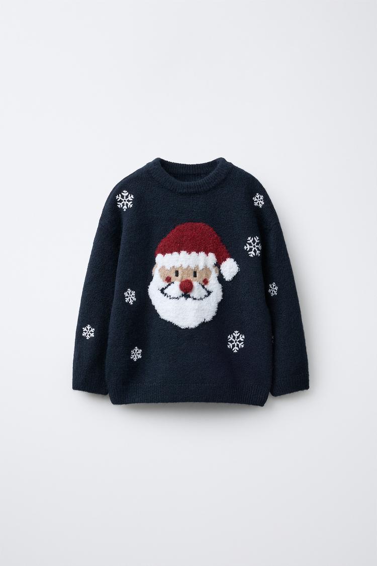 MAGLIA BABBO NATALE Blu Marino ZARA Italia Italy