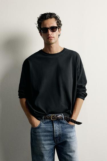 ΜΠΛΟΥΖΑ RELAXED FIT - Μαύρο του Zara