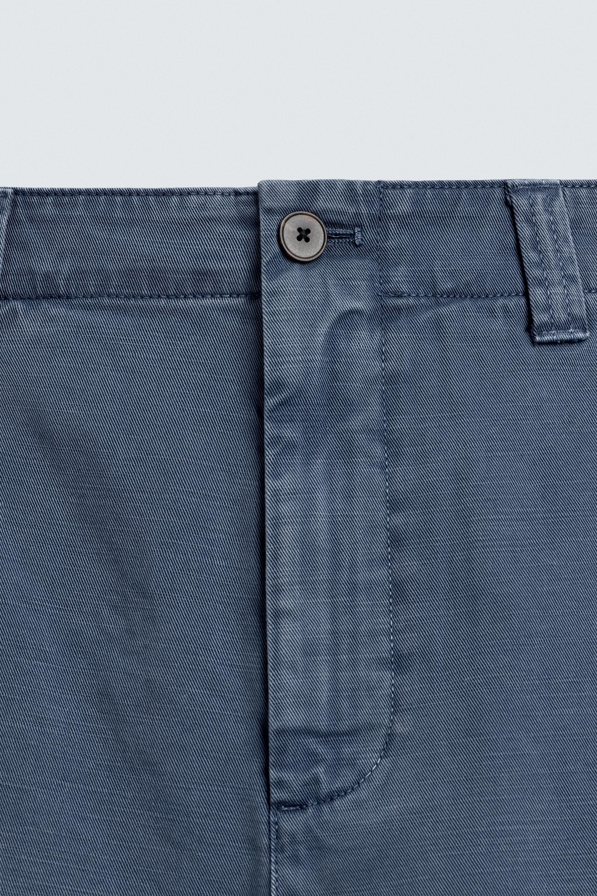 PANTALON CHINO STRAIGHT FIT DÉLAVÉ