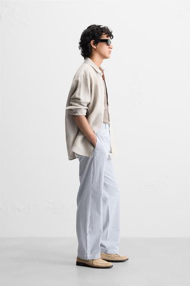 SEERSUCKER TROUSERS - striped by Zara - Image 3