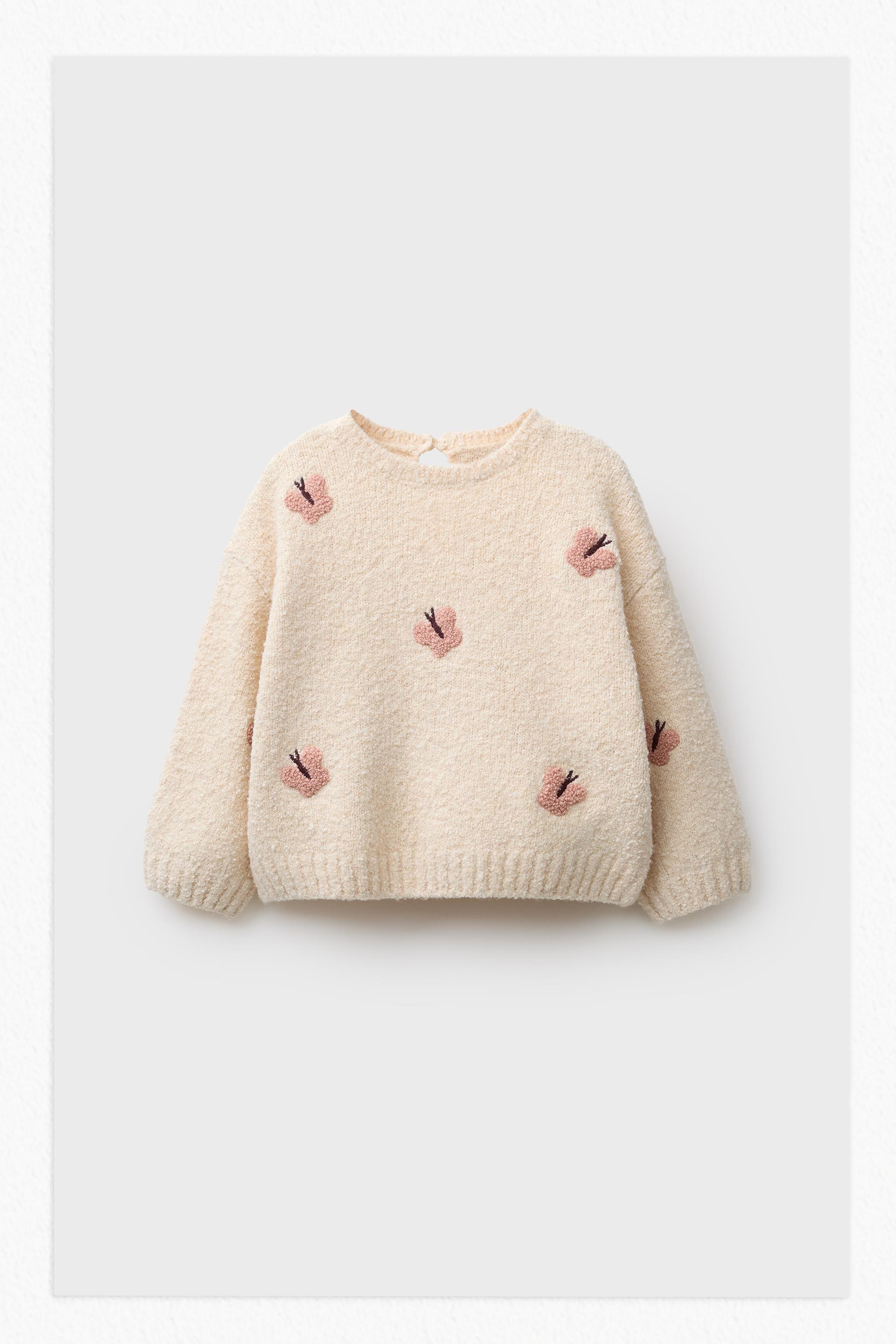 【ZARA Baby】カシミヤ100%ニット キモノロンパース ボンネ付き ZARA Baby】カシミヤ100%ニット キモノロンパース ボンネ付き
