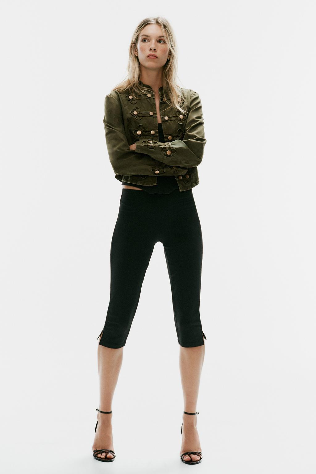 Zara Düyməli denim gödəkçə TRF