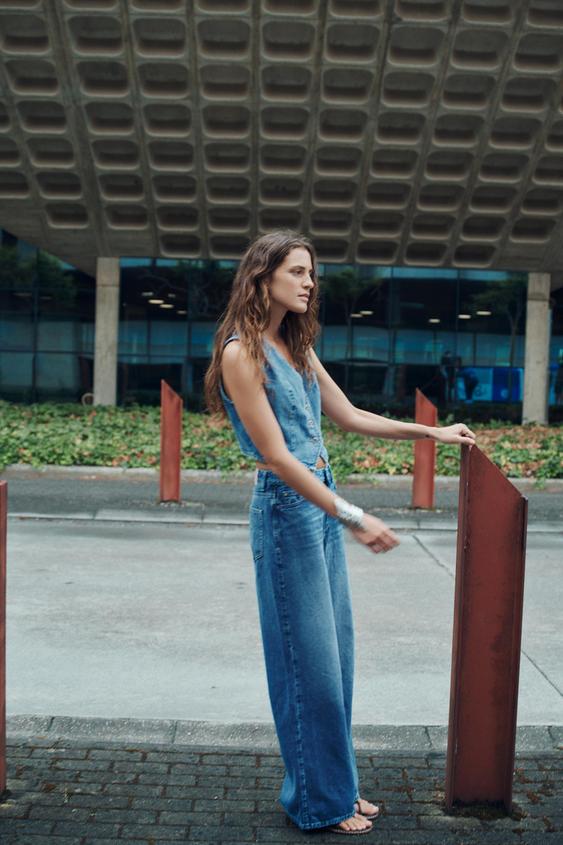 デニムベスト Z1975 - ミディアムブルー | ZARA Japan / 日本 