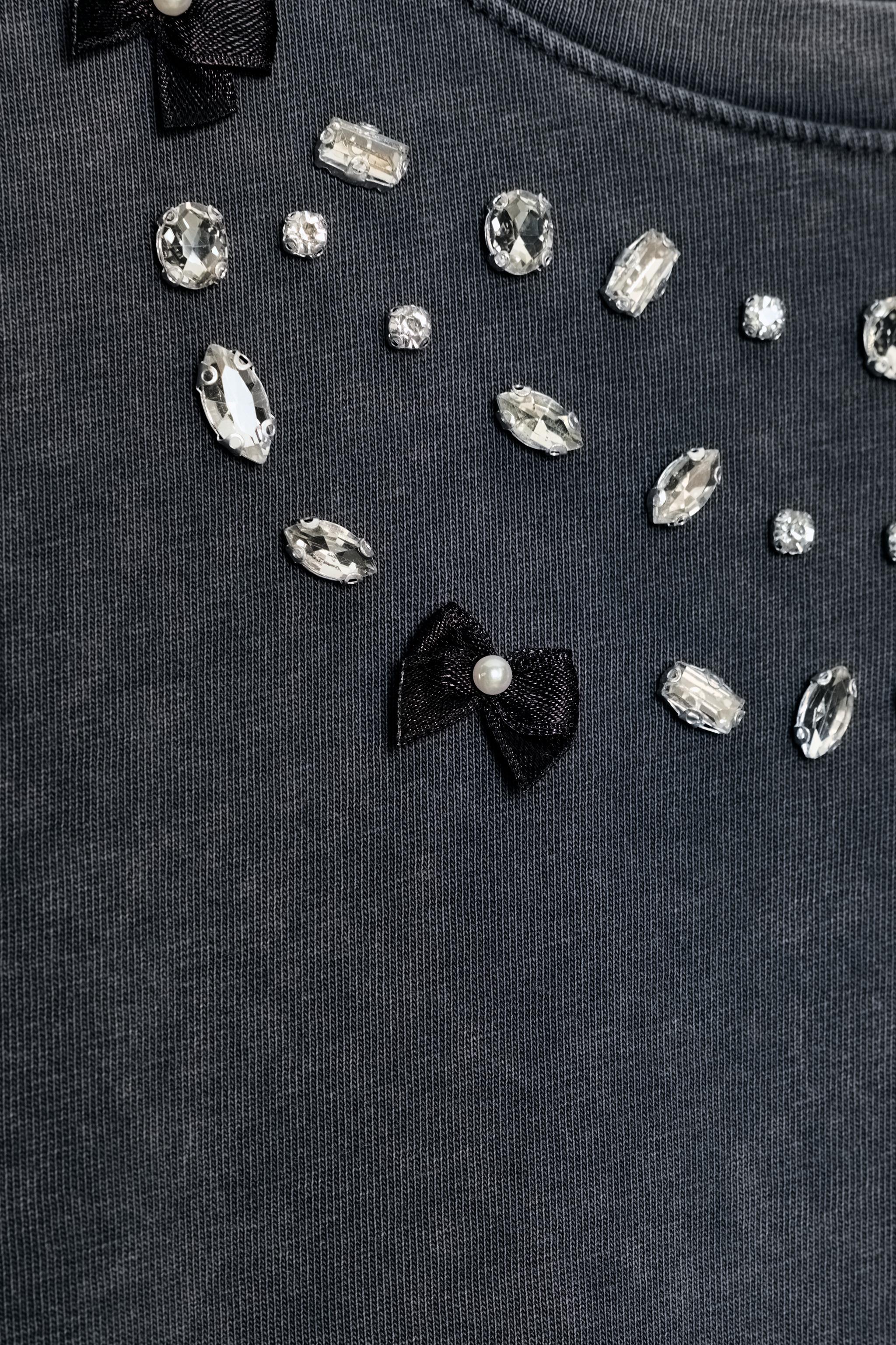 WASHED JEWELED T-SHIRT