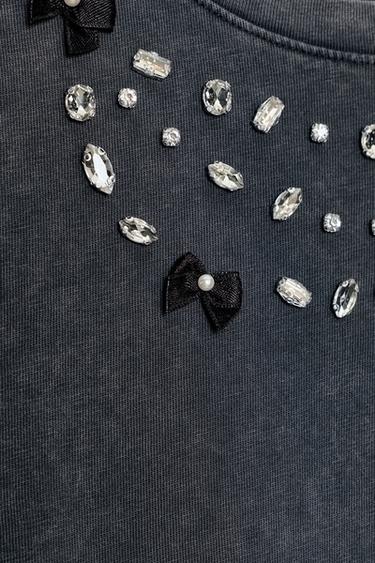 T-SHIRT LAVÉ BIJOUX - Gris anthracite de Zara - Image 7