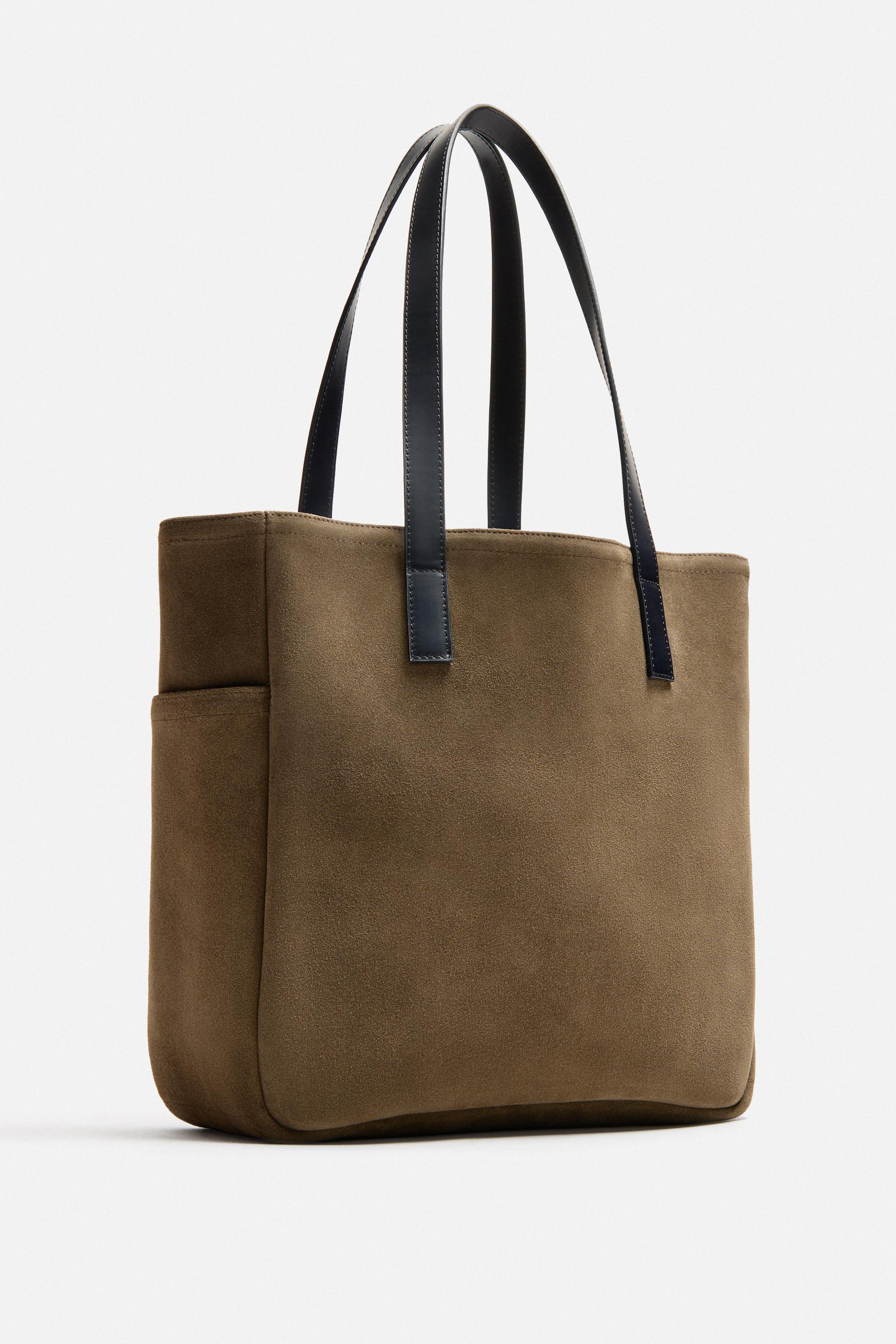 レザーショッパートートバッグ - グリーン | ZARA Japan / 日本